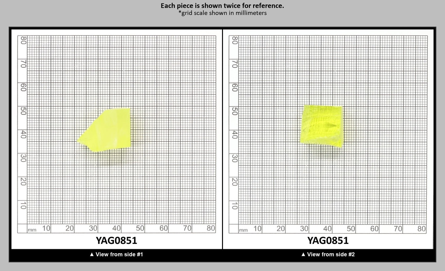Neon Yellow YAG Faceting Rough for Gem Cutting - Various Sizes : YAG0851