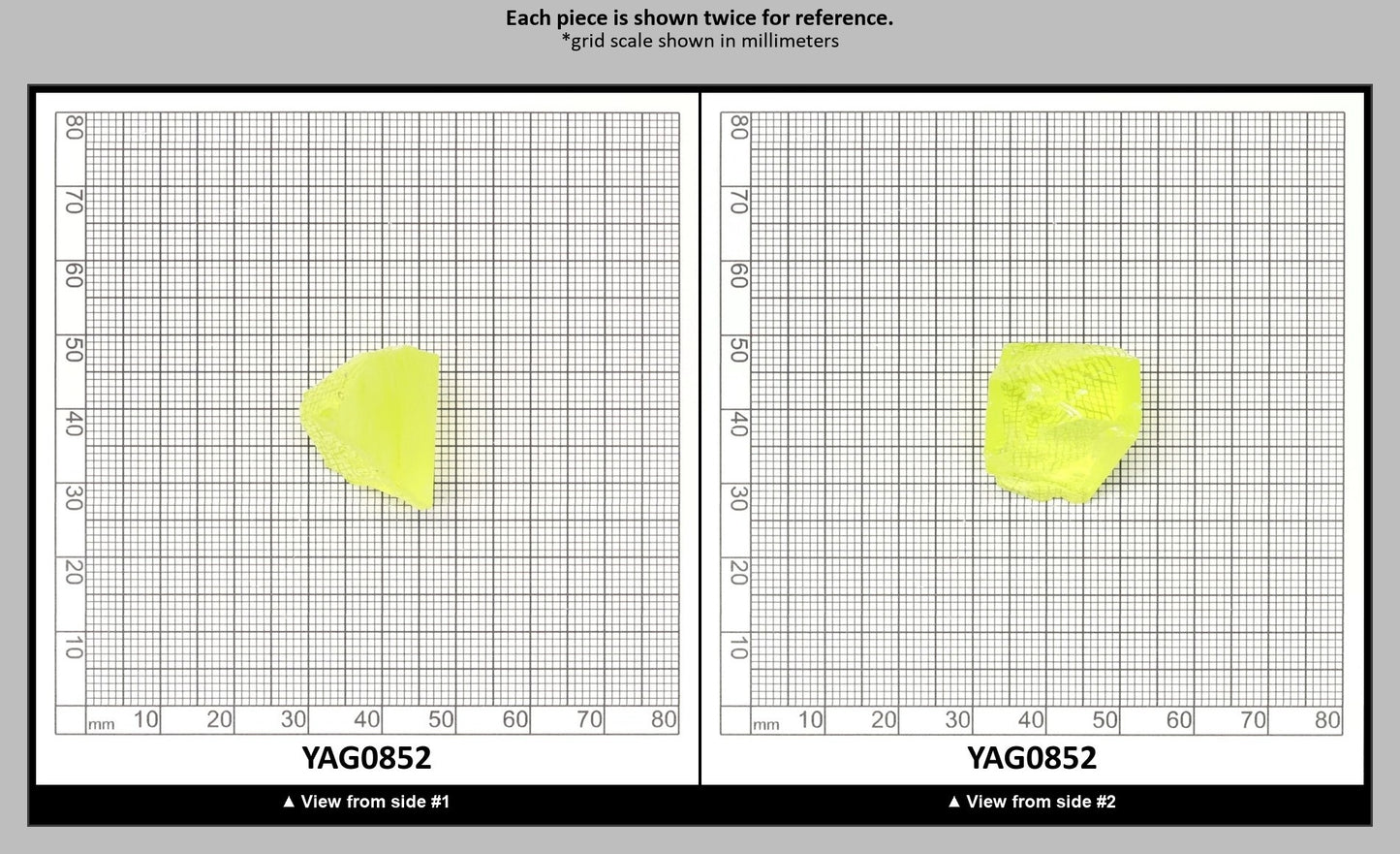 Neon Yellow YAG Faceting Rough for Gem Cutting - Various Sizes : YAG0852