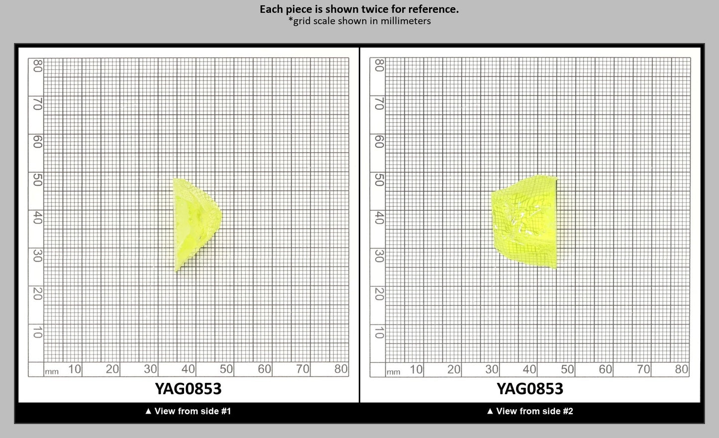 Neon Yellow YAG Faceting Rough for Gem Cutting - Various Sizes : YAG0853