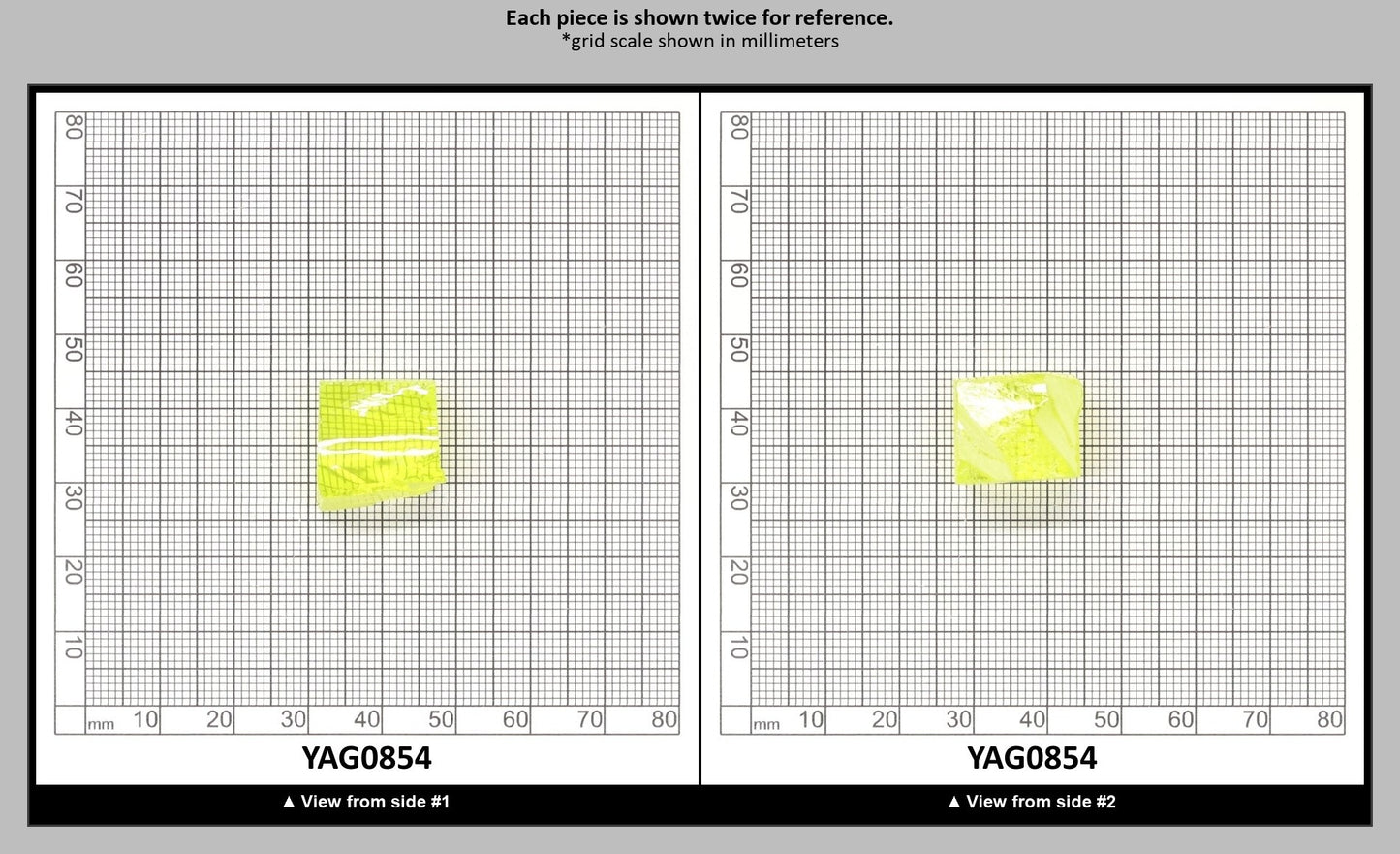 Neon Yellow YAG Faceting Rough for Gem Cutting - Various Sizes : YAG0854