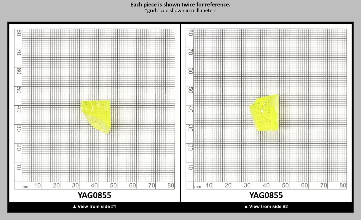 Neon Yellow YAG Faceting Rough for Gem Cutting - Various Sizes : YAG0855