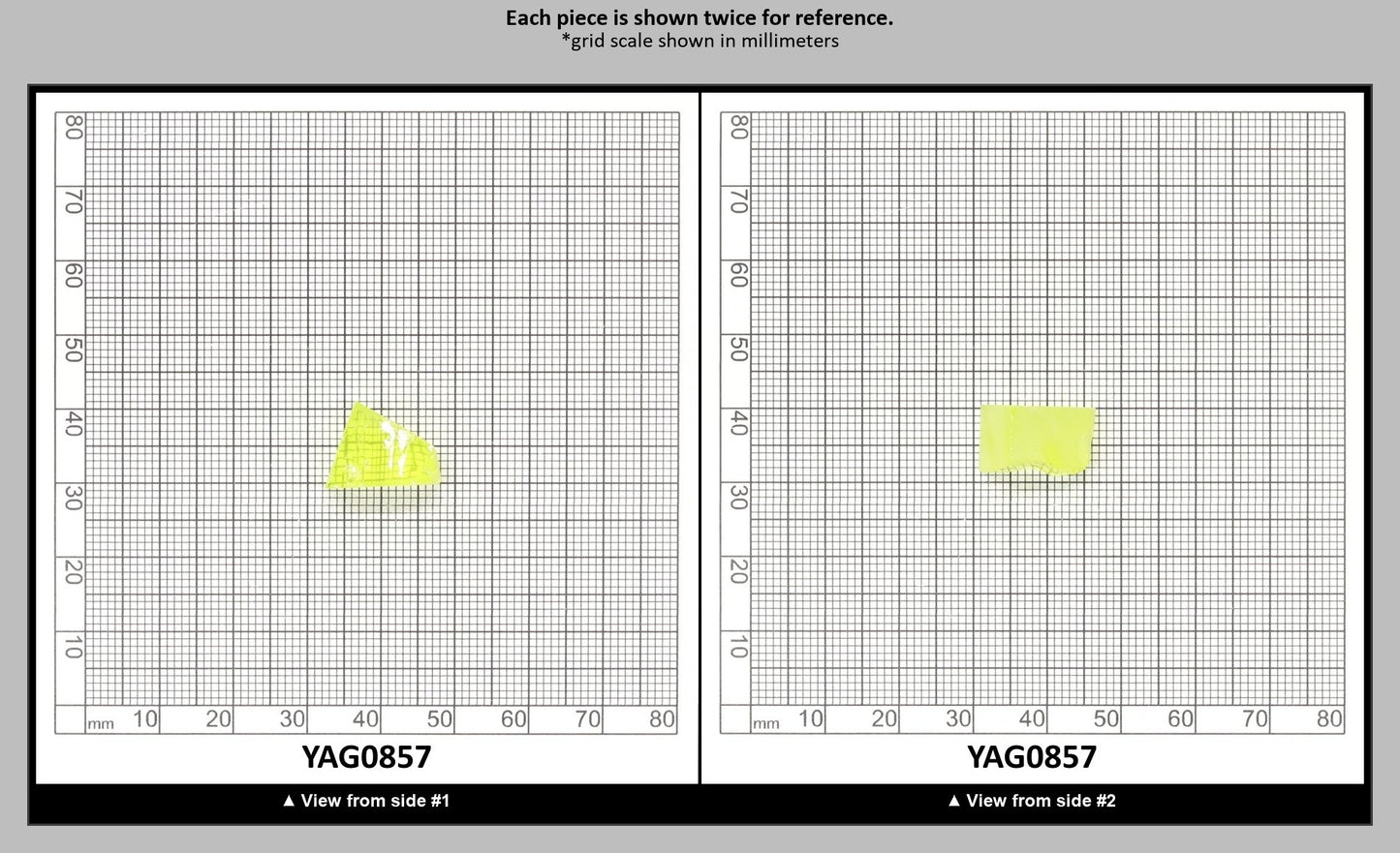 Neon Yellow YAG Faceting Rough for Gem Cutting - Various Sizes : YAG0857