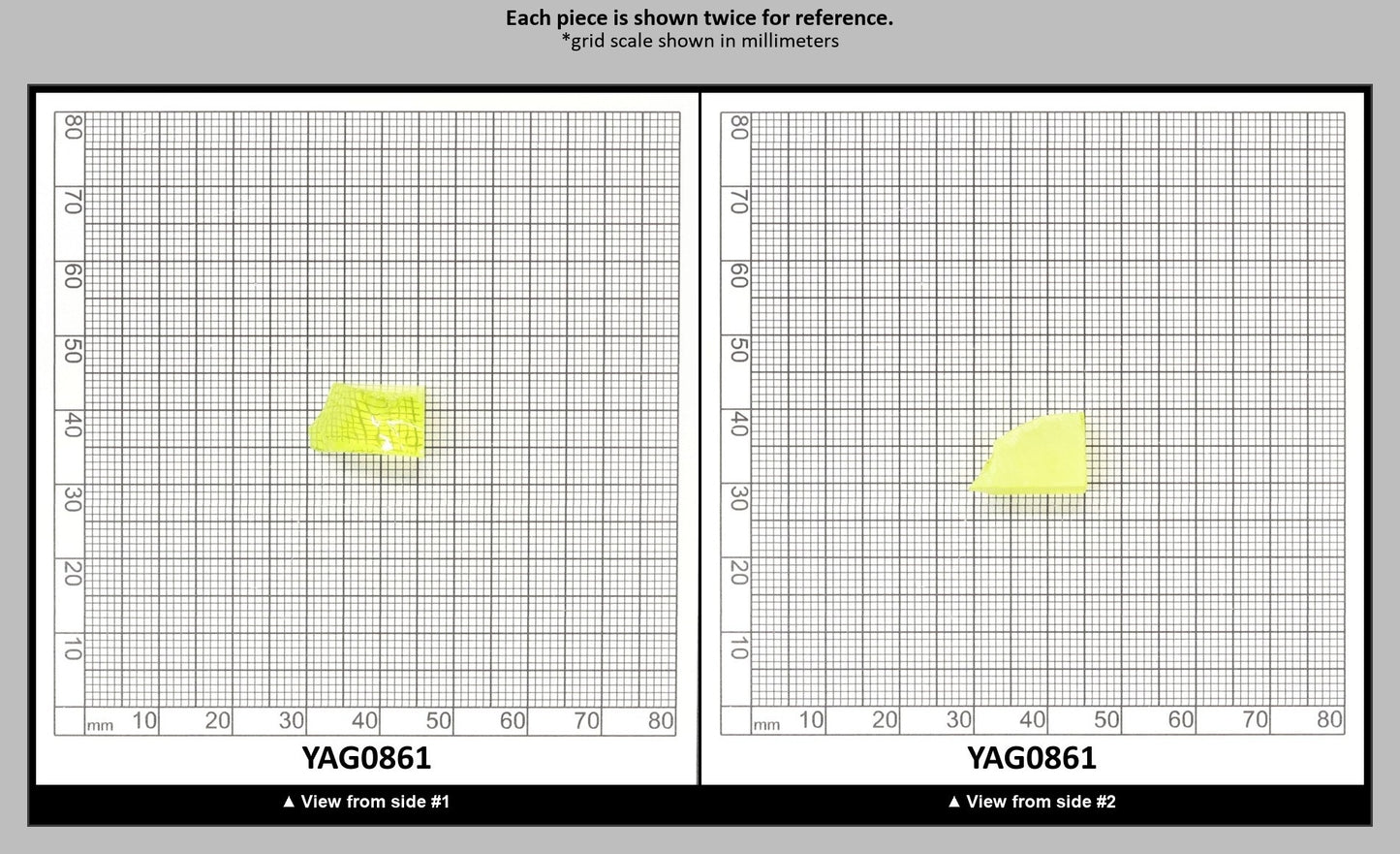 Neon Yellow YAG Faceting Rough for Gem Cutting - Various Sizes : YAG0861