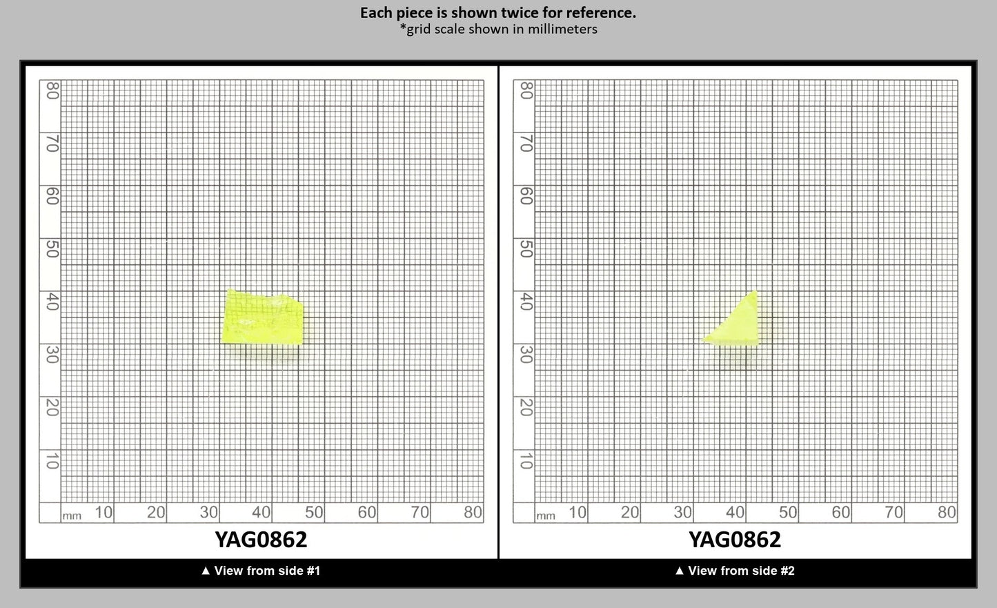 Neon Yellow YAG Faceting Rough for Gem Cutting - Various Sizes : YAG0862