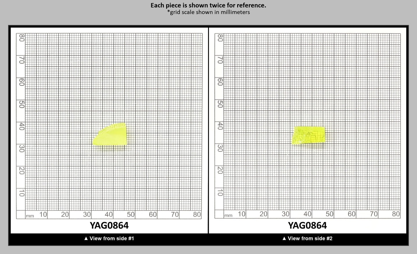 Neon Yellow YAG Faceting Rough for Gem Cutting - Various Sizes : YAG0864