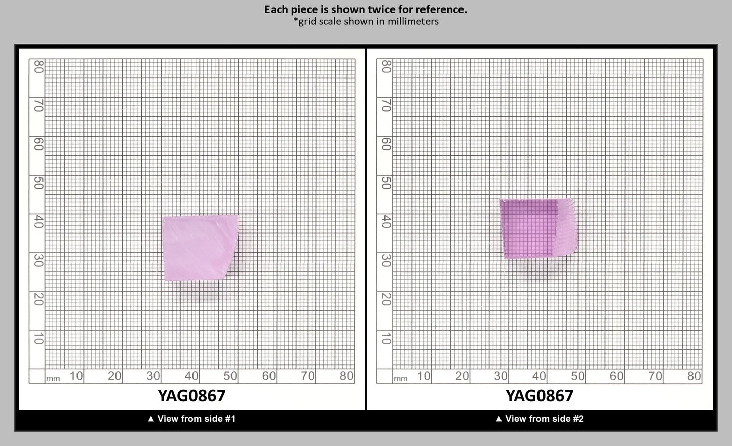 Lavender Nd:YAG Faceting Rough for Gem Cutting - Various Sizes : YAG0867
