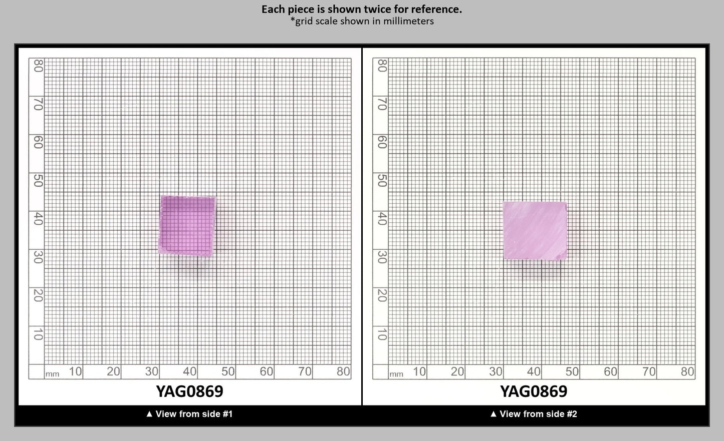 Lavender Nd:YAG Faceting Rough for Gem Cutting - Various Sizes : YAG0869