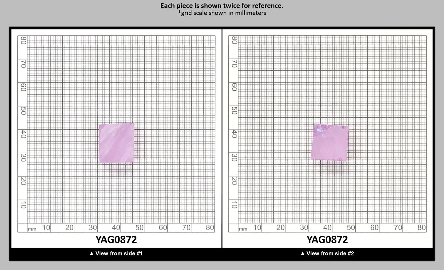 Lavender Nd:YAG Faceting Rough for Gem Cutting - Various Sizes : YAG0872