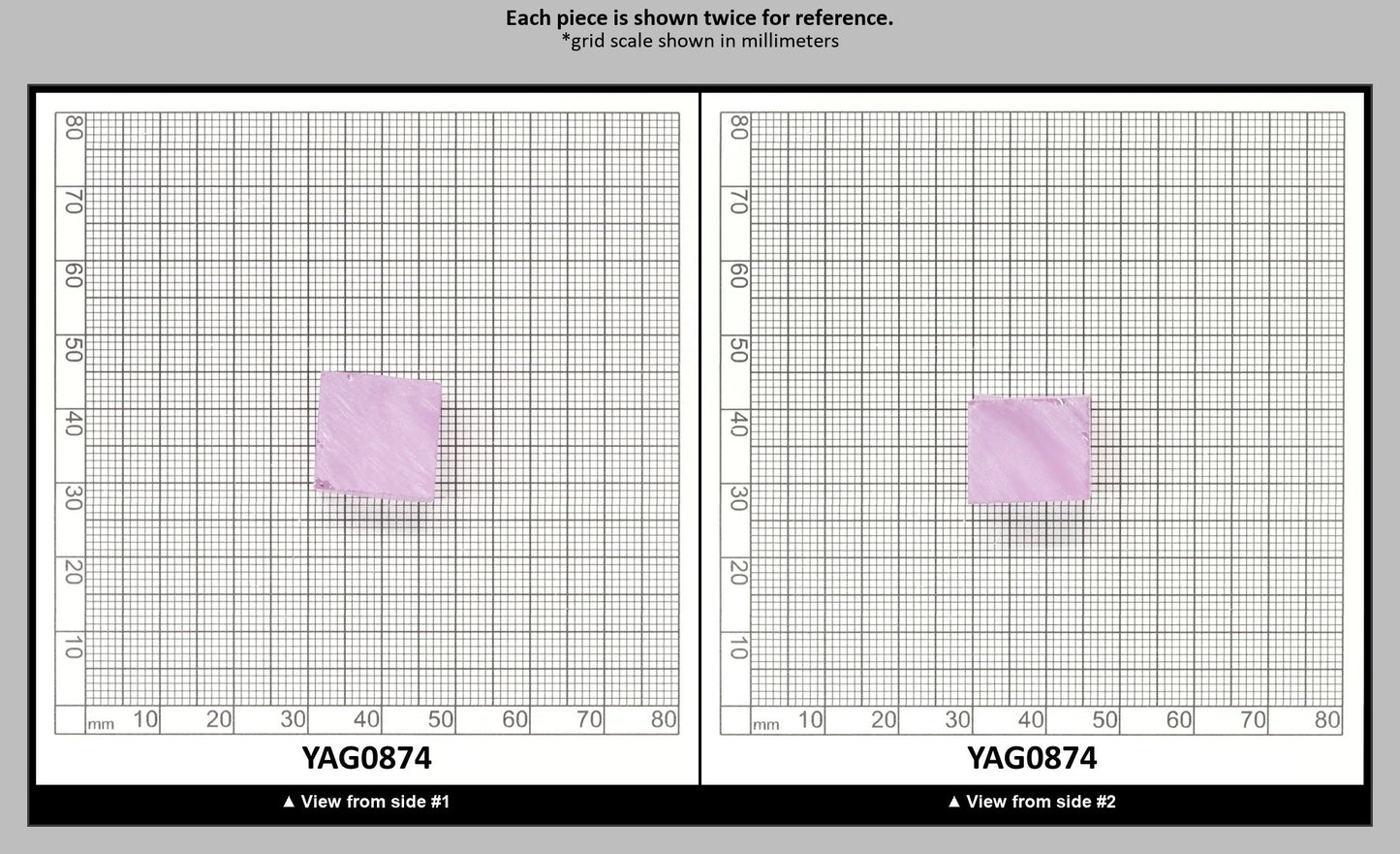 Lavender Nd:YAG Faceting Rough for Gem Cutting - Various Sizes : YAG0874