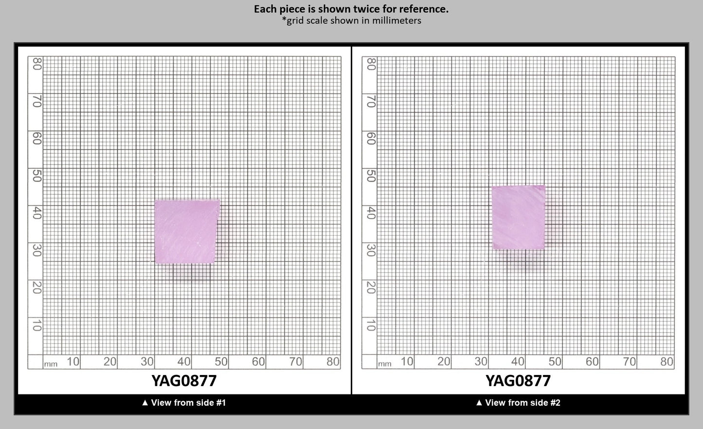 Lavender Nd:YAG Faceting Rough for Gem Cutting - Various Sizes : YAG0877