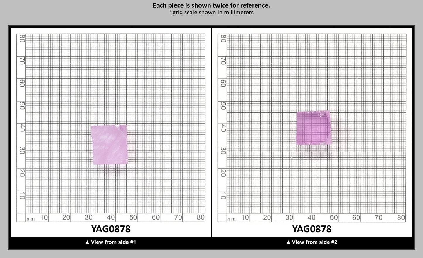 Lavender Nd:YAG Faceting Rough for Gem Cutting - Various Sizes : YAG0878