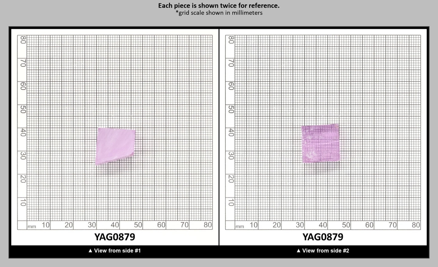 Lavender Nd:YAG Faceting Rough for Gem Cutting - Various Sizes : YAG0879