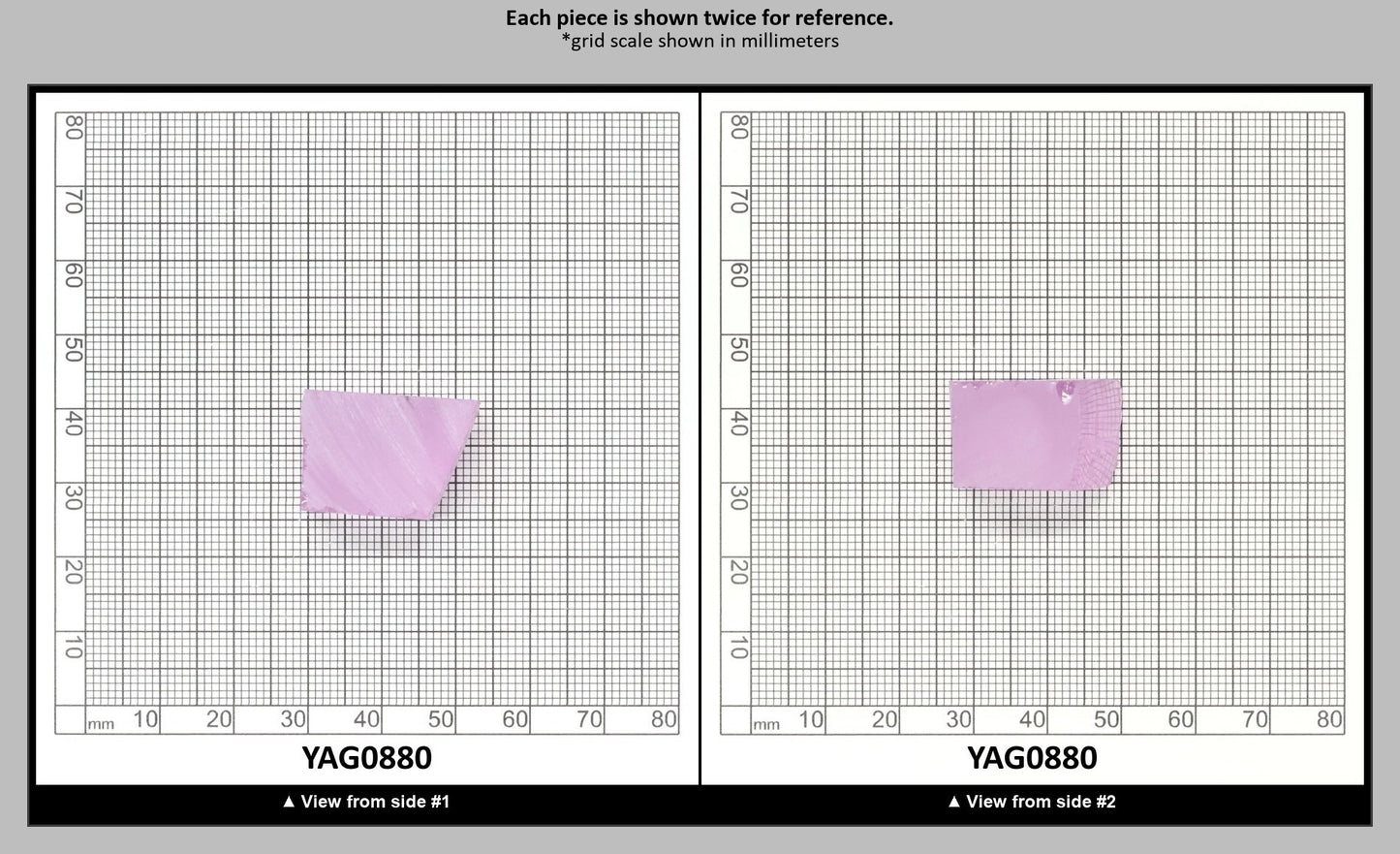 Lavender Nd:YAG Faceting Rough for Gem Cutting - Various Sizes : YAG0880