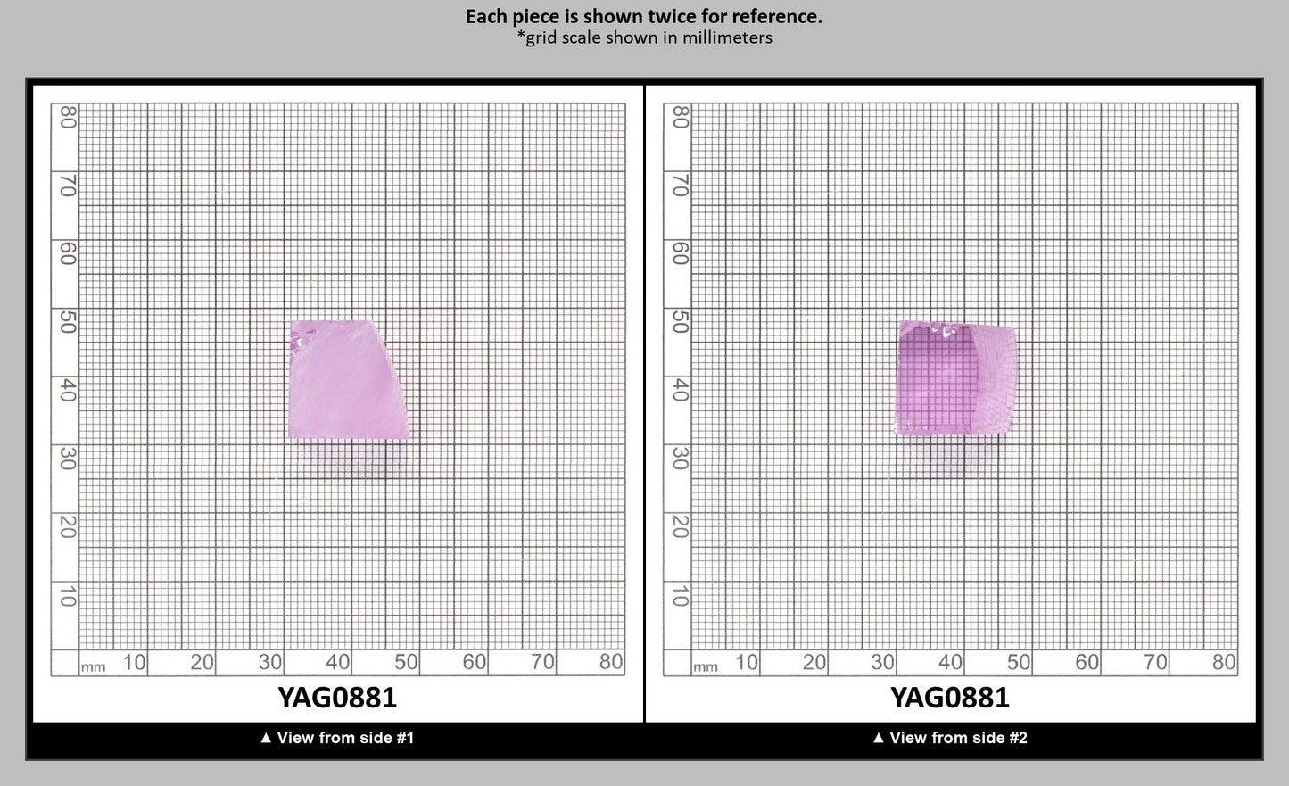 Lavender Nd:YAG Faceting Rough for Gem Cutting - Various Sizes : YAG0881