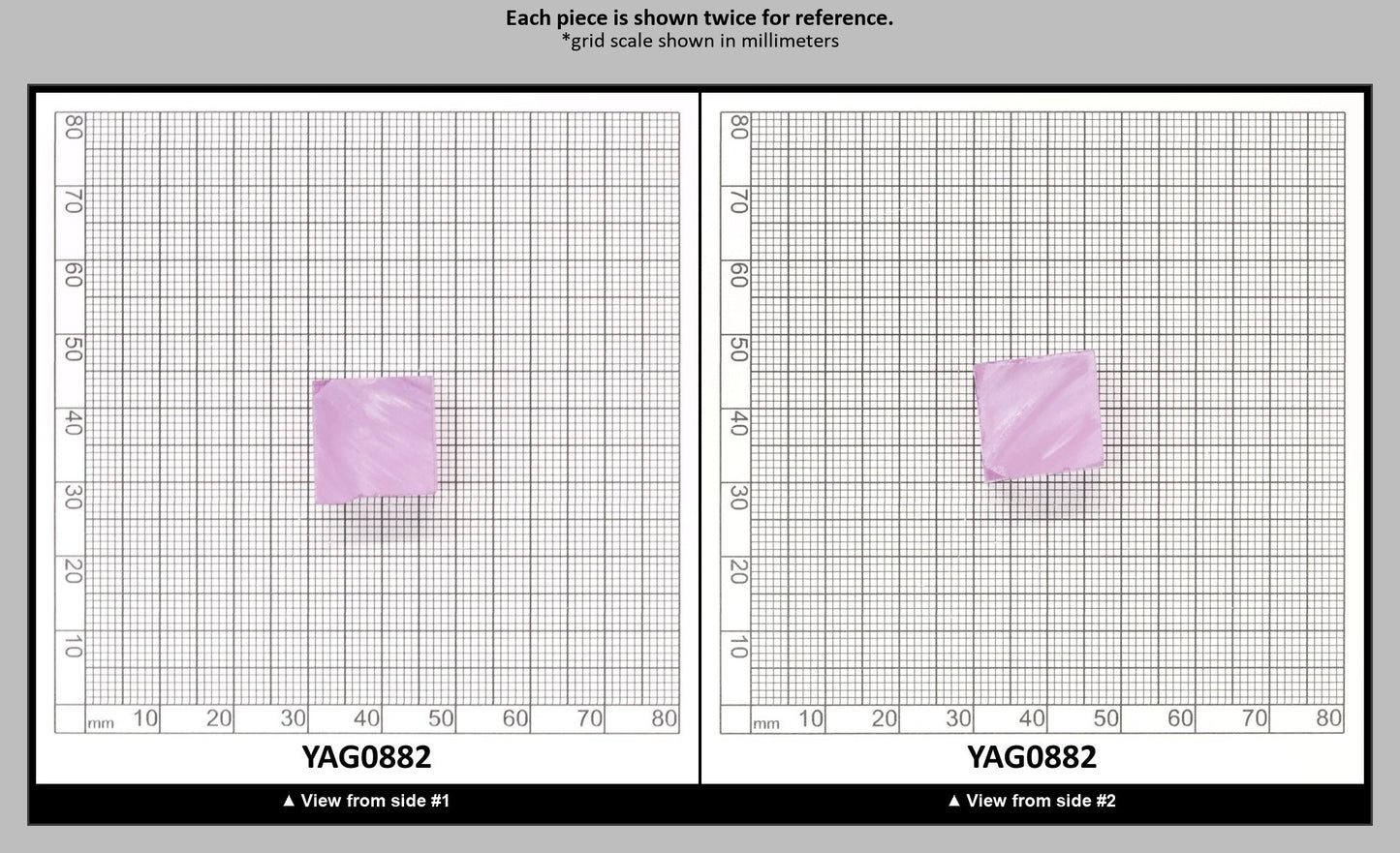 Lavender Nd:YAG Faceting Rough for Gem Cutting - Various Sizes : YAG0882