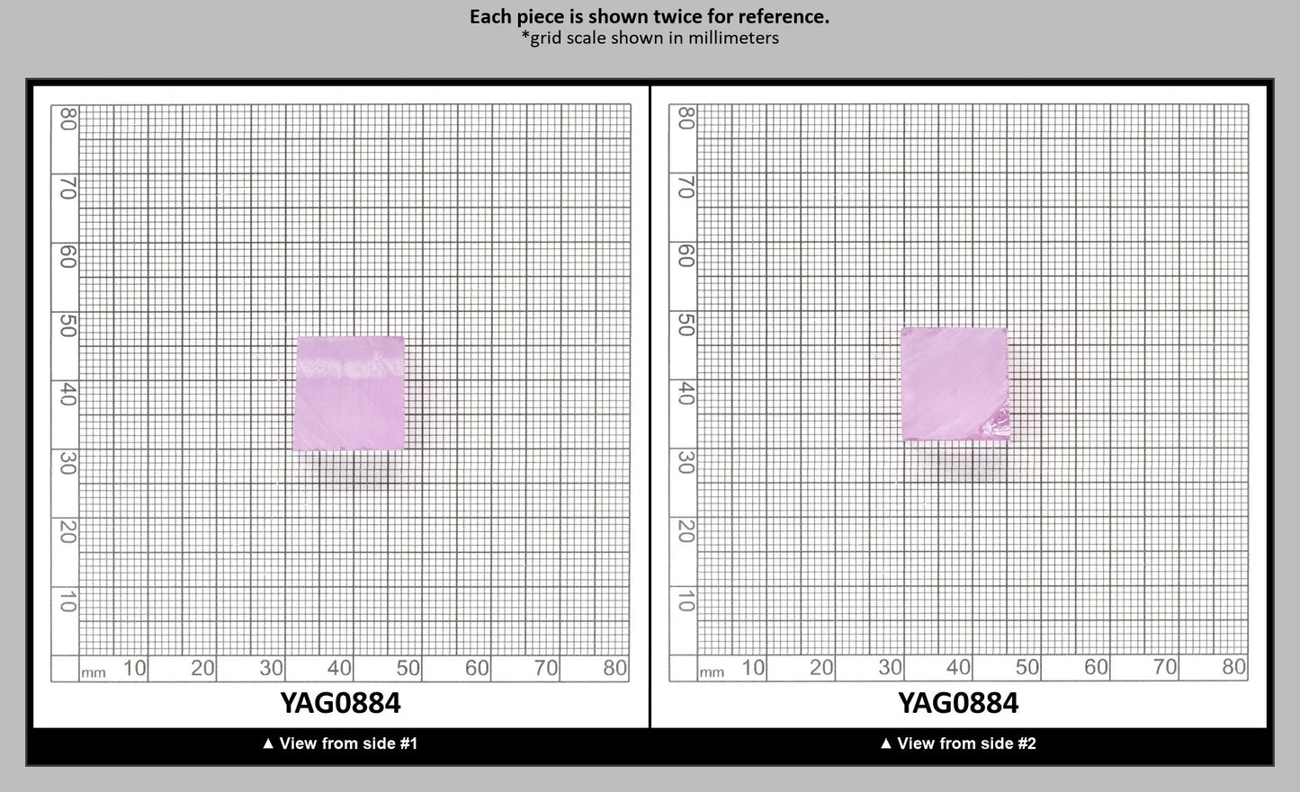 Lavender Nd:YAG Faceting Rough for Gem Cutting - Various Sizes : YAG0884