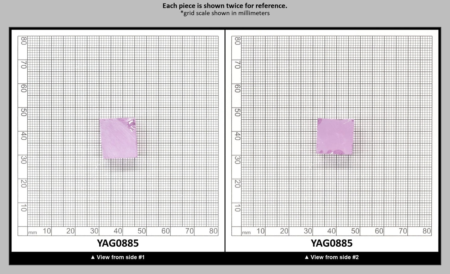 Lavender Nd:YAG Faceting Rough for Gem Cutting - Various Sizes : YAG0885