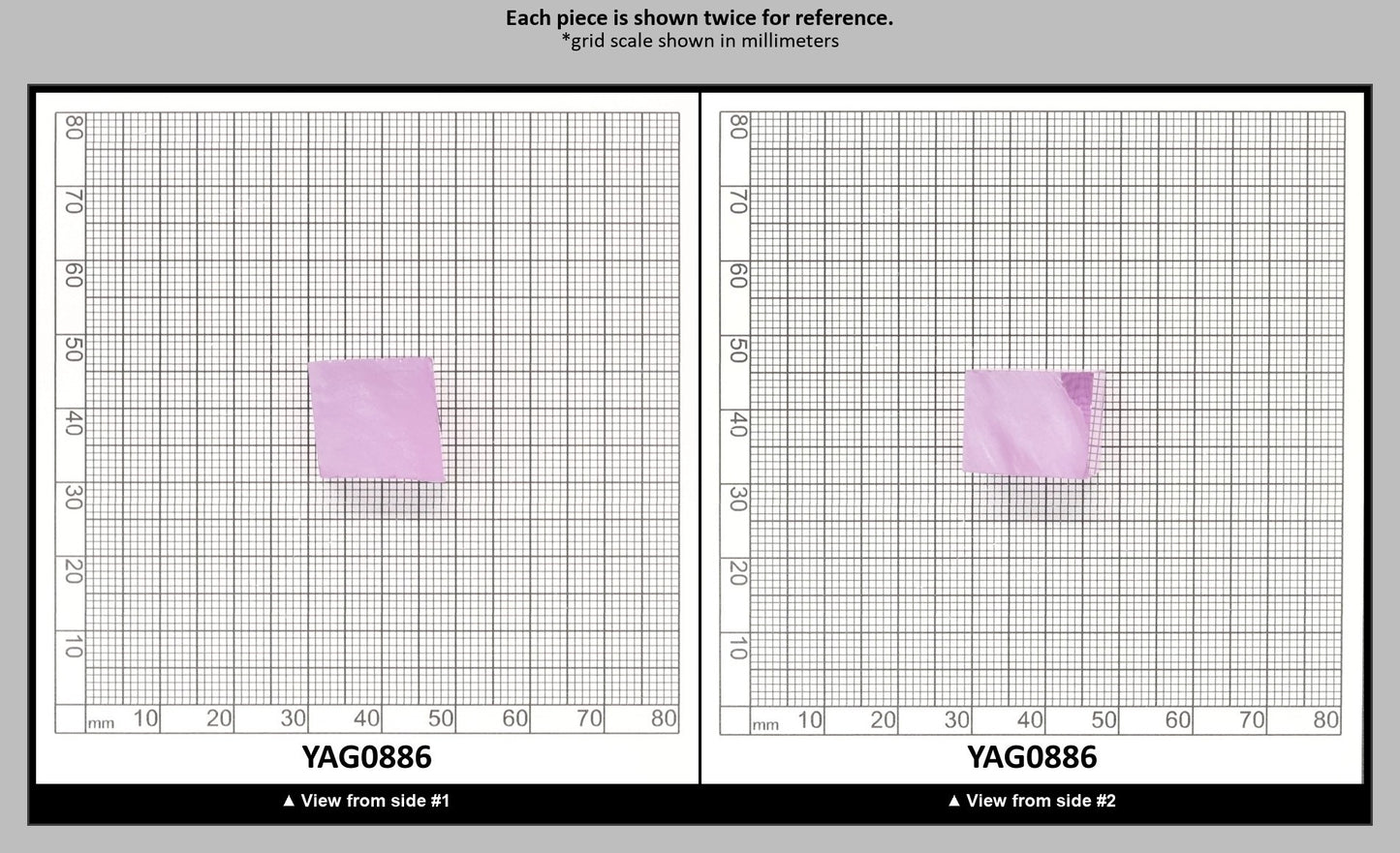 Lavender Nd:YAG Faceting Rough for Gem Cutting - Various Sizes : YAG0886
