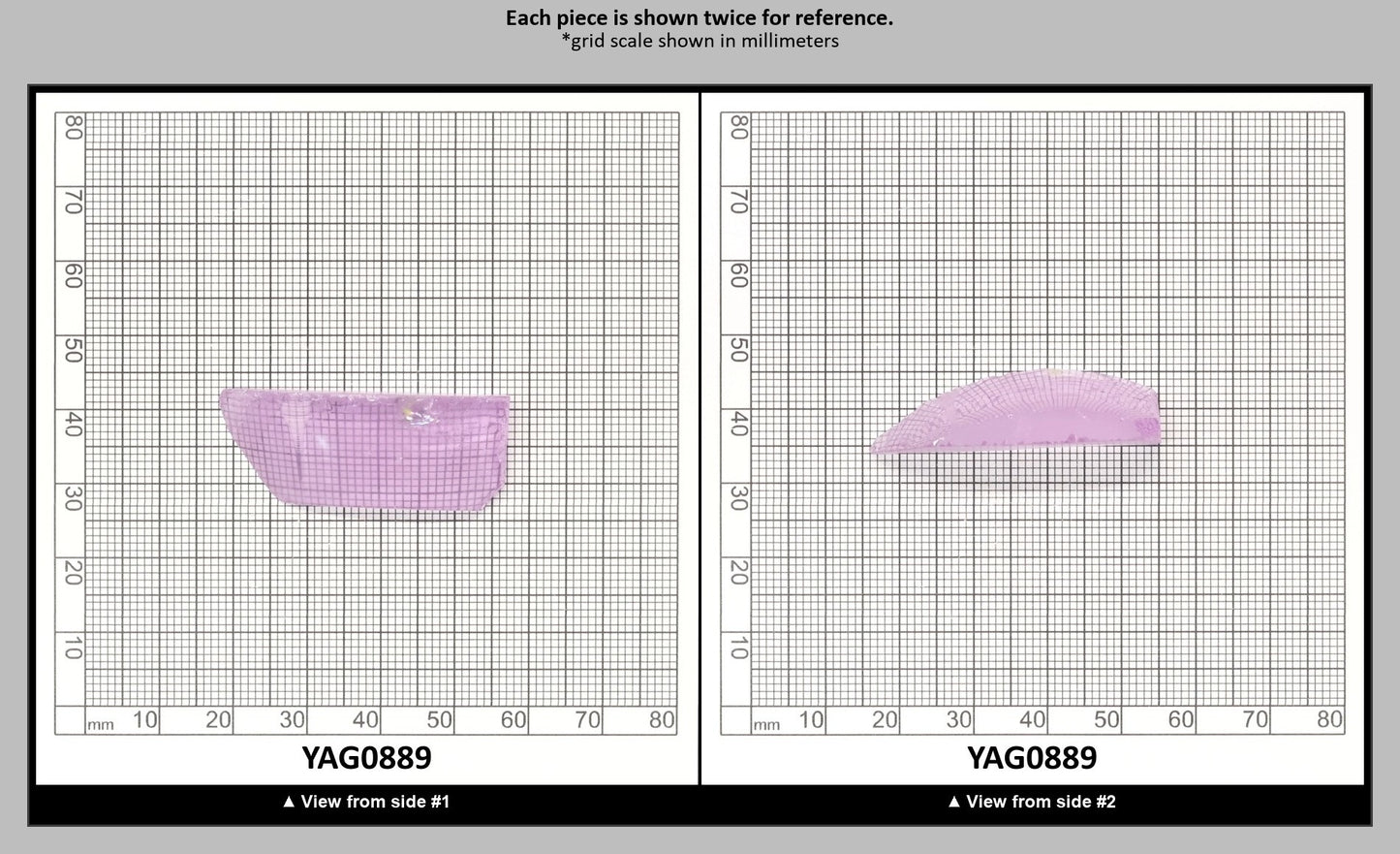 Lavender Nd:YAG Faceting Rough for Gem Cutting - Various Sizes : YAG0889