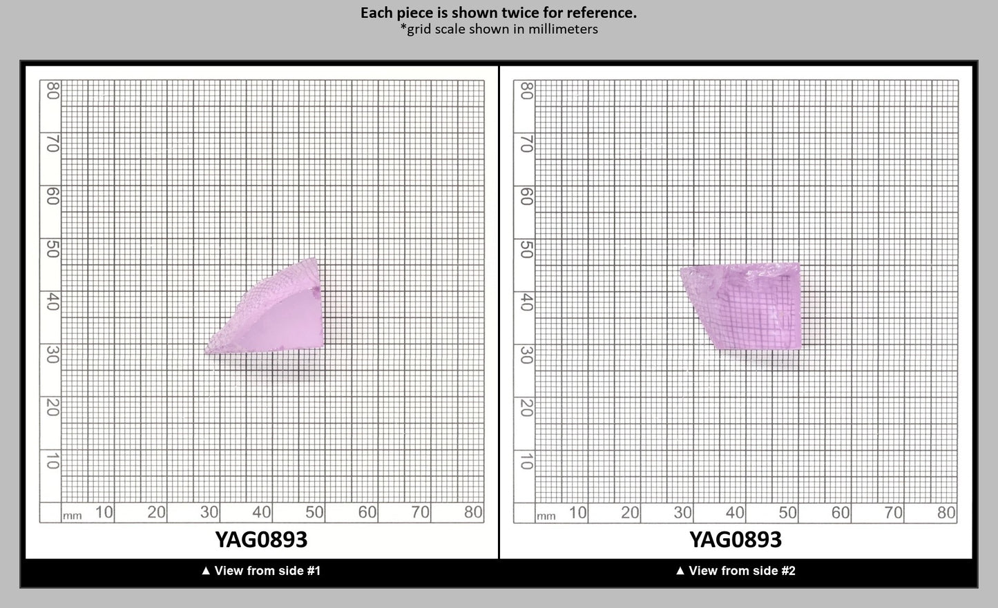 Lavender Nd:YAG Faceting Rough for Gem Cutting - Various Sizes : YAG0893