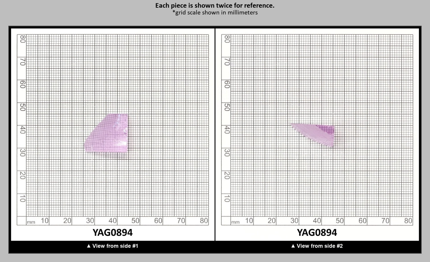 Lavender Nd:YAG Faceting Rough for Gem Cutting - Various Sizes : YAG0894