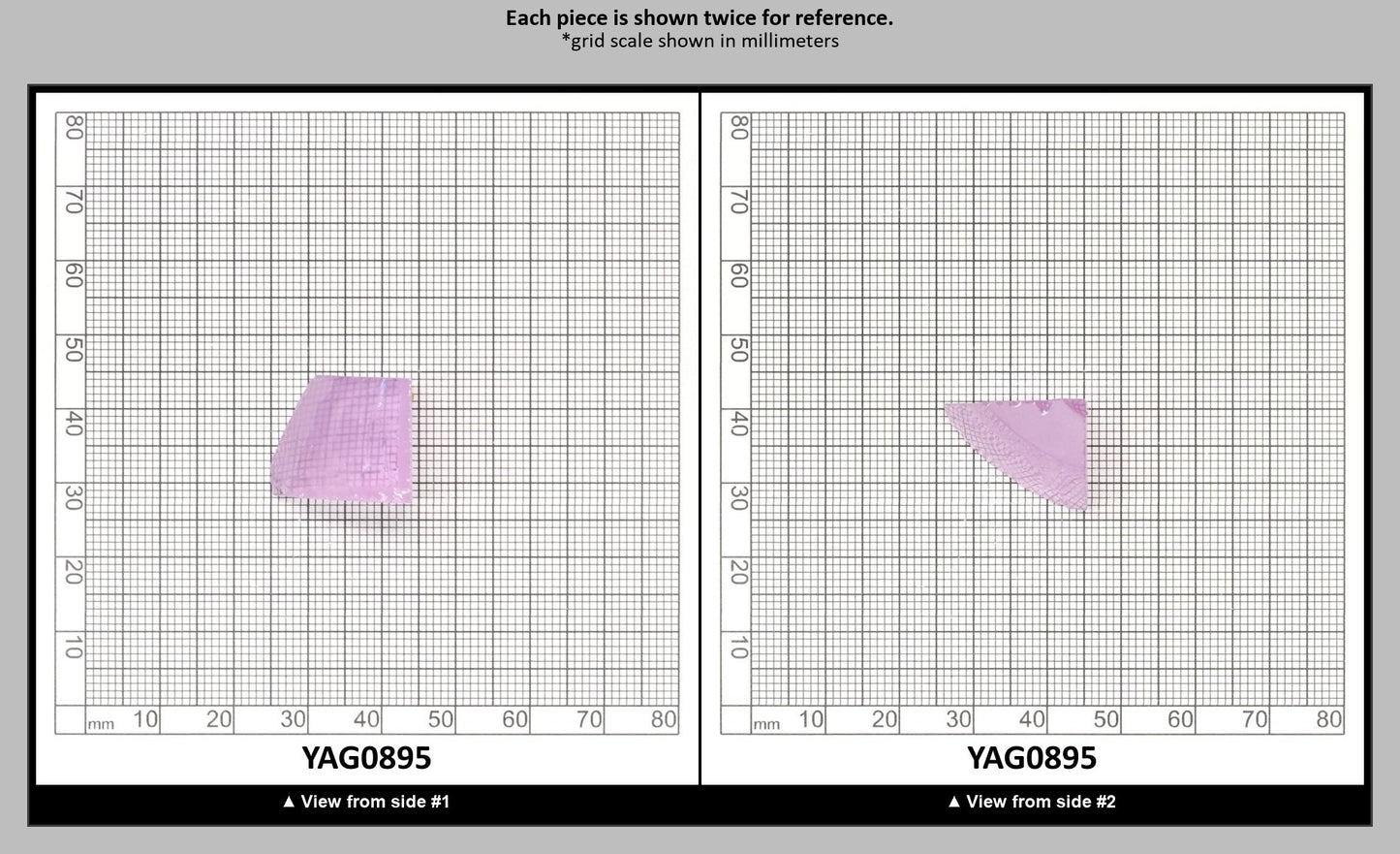 Lavender Nd:YAG Faceting Rough for Gem Cutting - Various Sizes : YAG0895