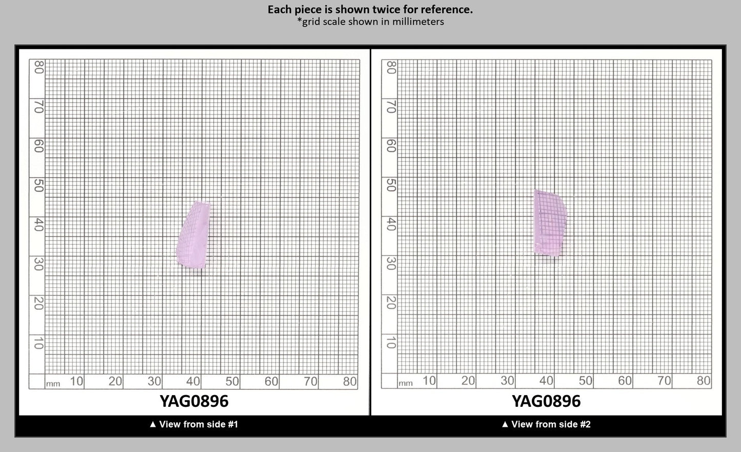Lavender Nd:YAG Faceting Rough for Gem Cutting - Various Sizes : YAG0896