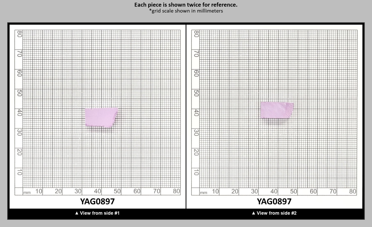 Lavender Nd:YAG Faceting Rough for Gem Cutting - Various Sizes : YAG0897