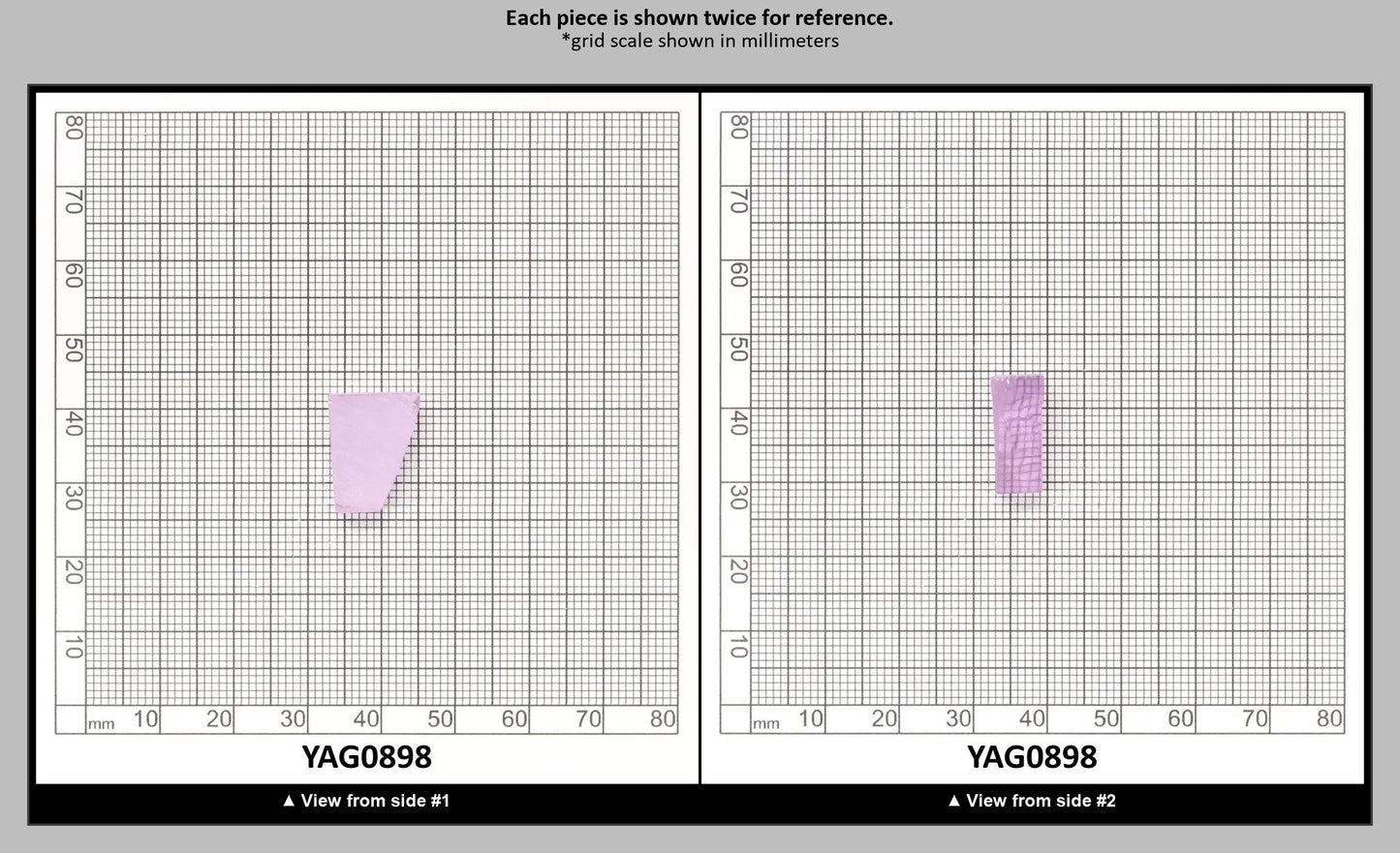 Lavender Nd:YAG Faceting Rough for Gem Cutting - Various Sizes : YAG0898