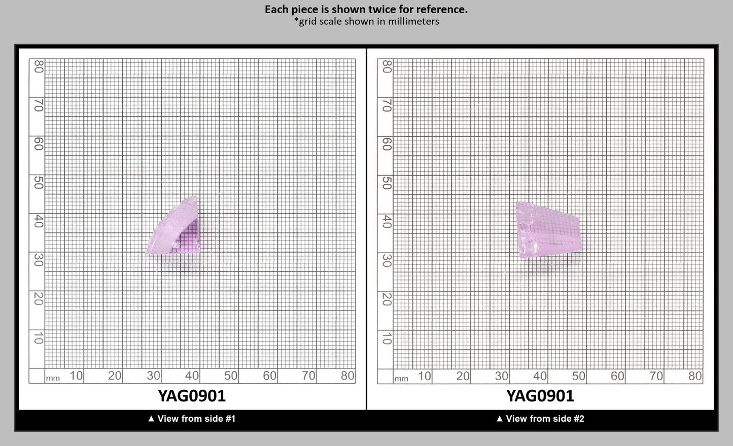 Lavender Nd:YAG Faceting Rough for Gem Cutting - Various Sizes : YAG0901