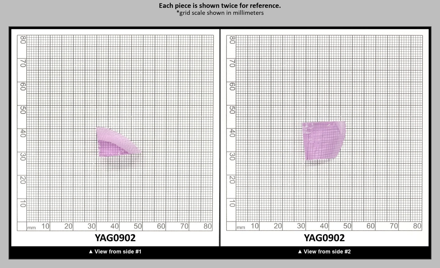 Lavender Nd:YAG Faceting Rough for Gem Cutting - Various Sizes : YAG0902