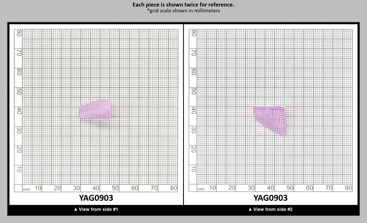Lavender Nd:YAG Faceting Rough for Gem Cutting - Various Sizes : YAG0903