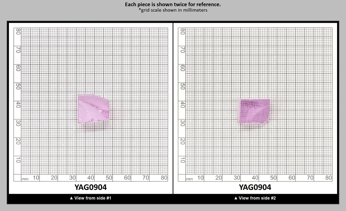 Lavender Nd:YAG Faceting Rough for Gem Cutting - Various Sizes : YAG0904