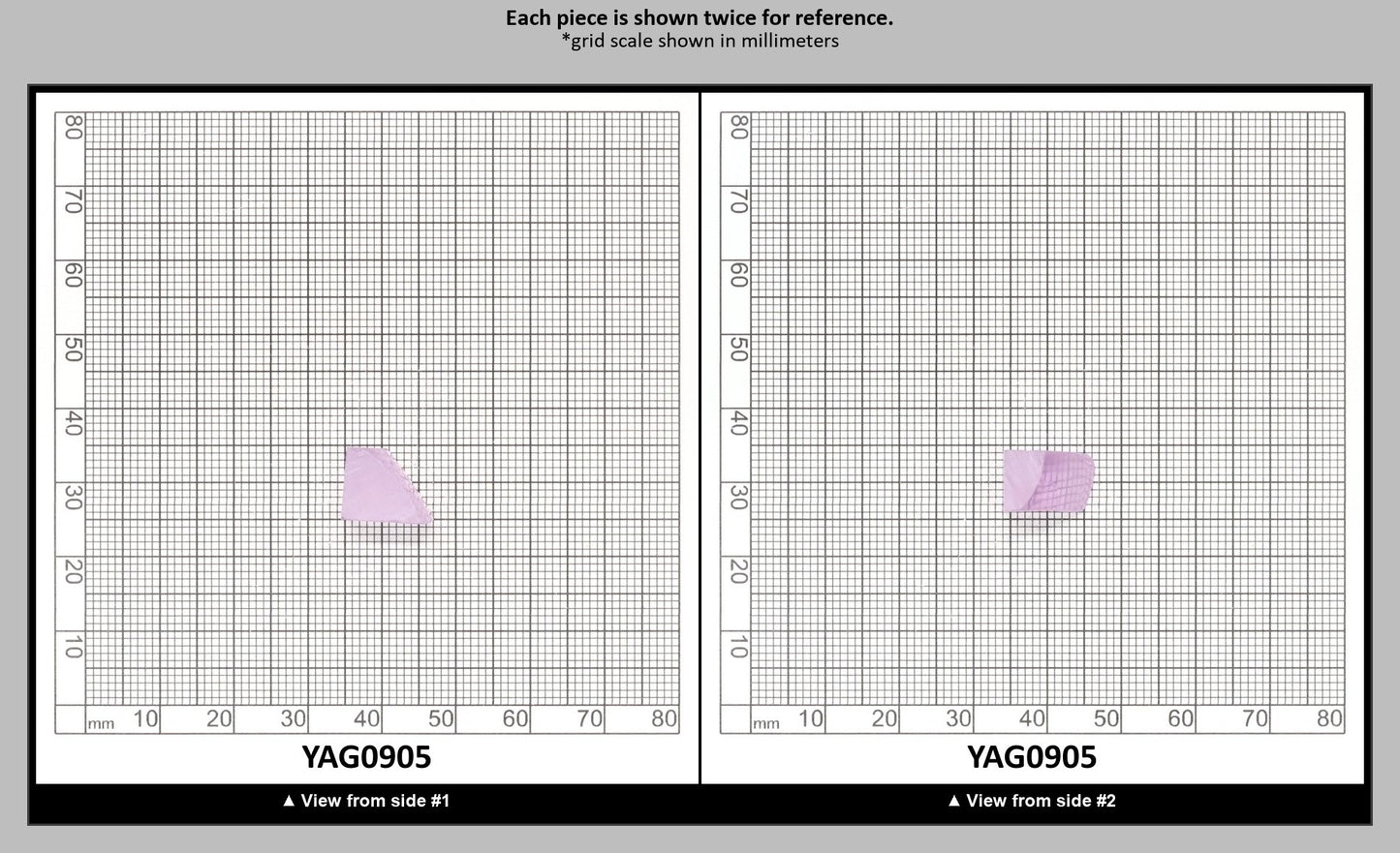 Lavender Nd:YAG Faceting Rough for Gem Cutting - Various Sizes : YAG0905