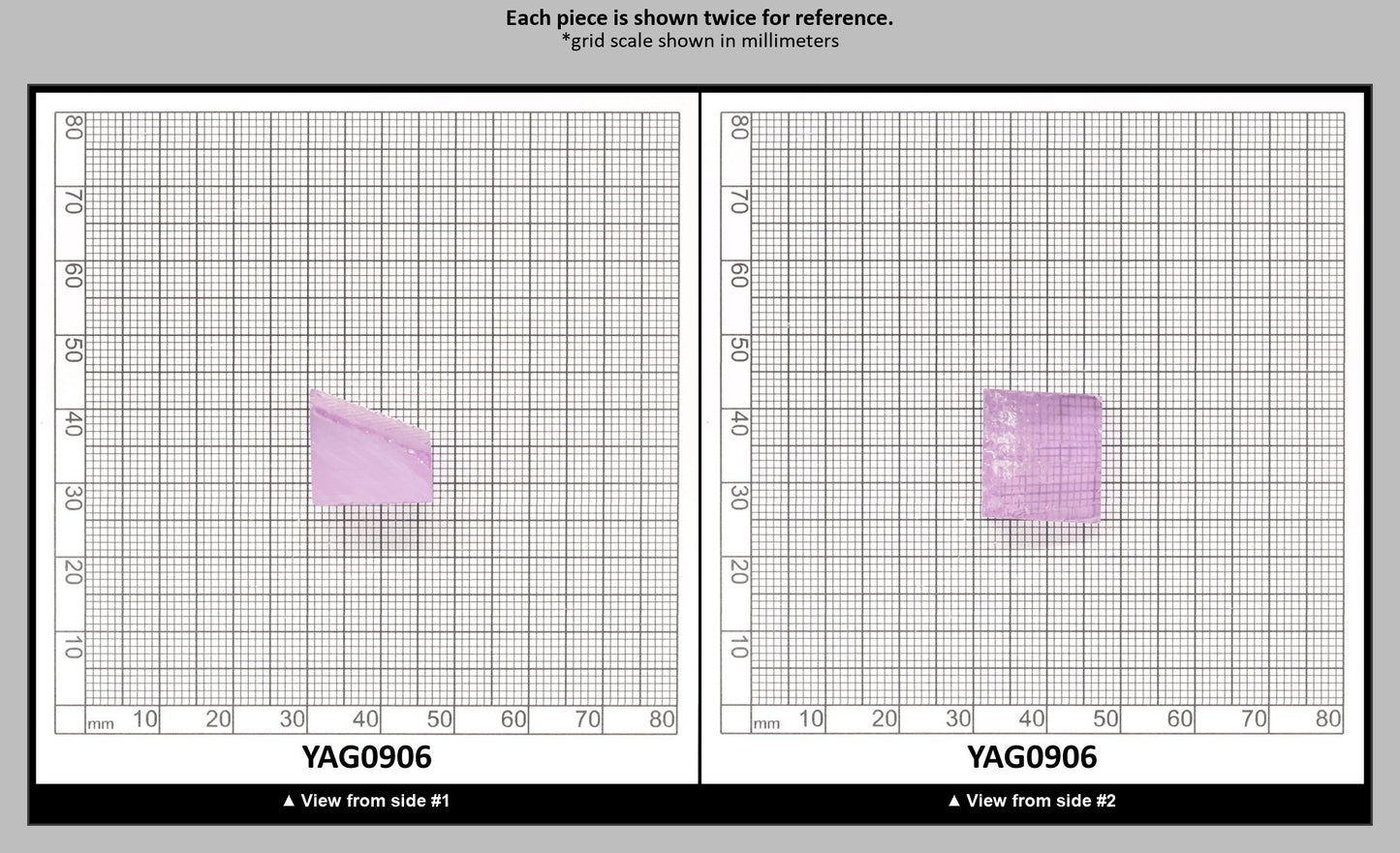 Lavender Nd:YAG Faceting Rough for Gem Cutting - Various Sizes : YAG0906