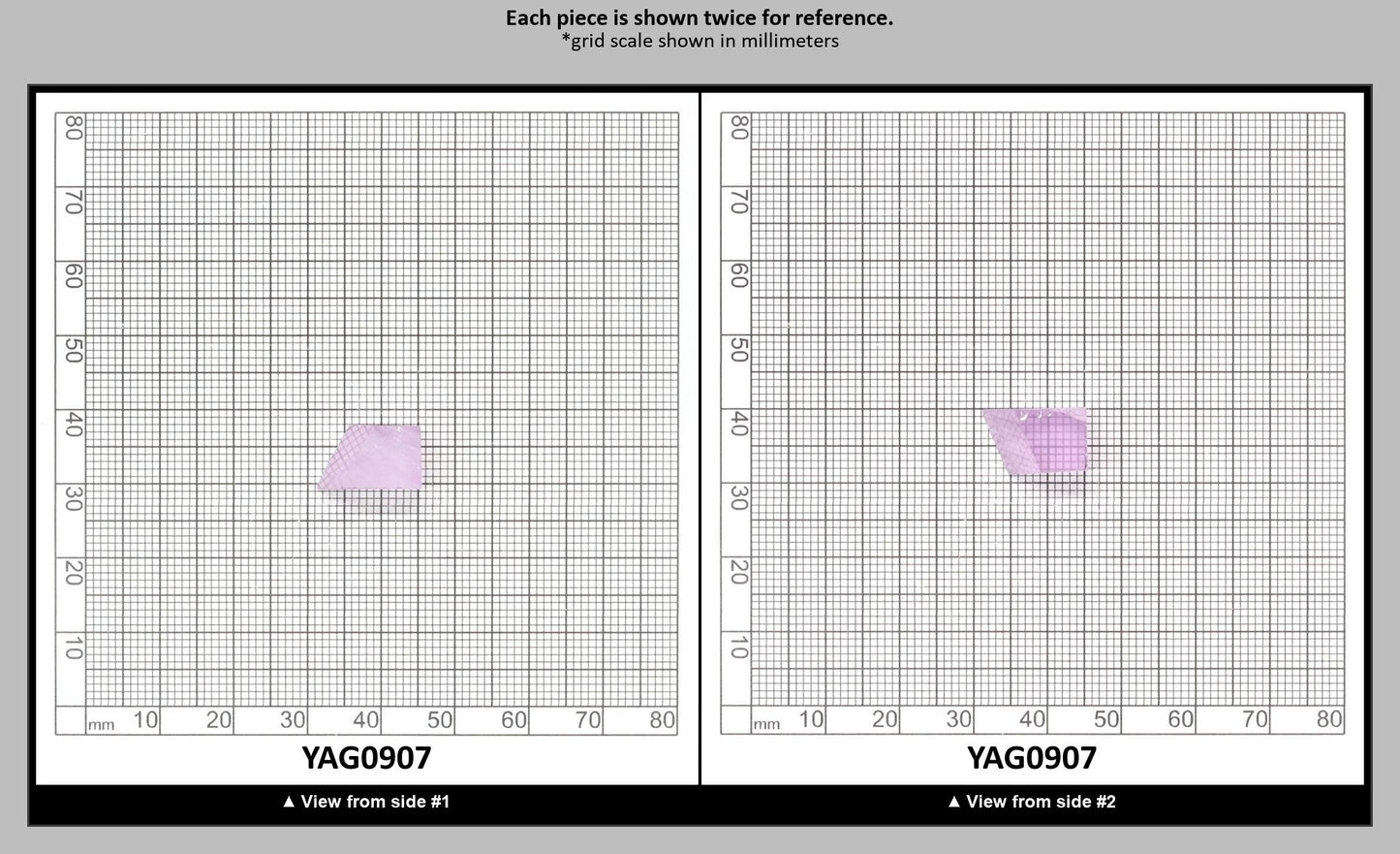 Lavender Nd:YAG Faceting Rough for Gem Cutting - Various Sizes : YAG0907
