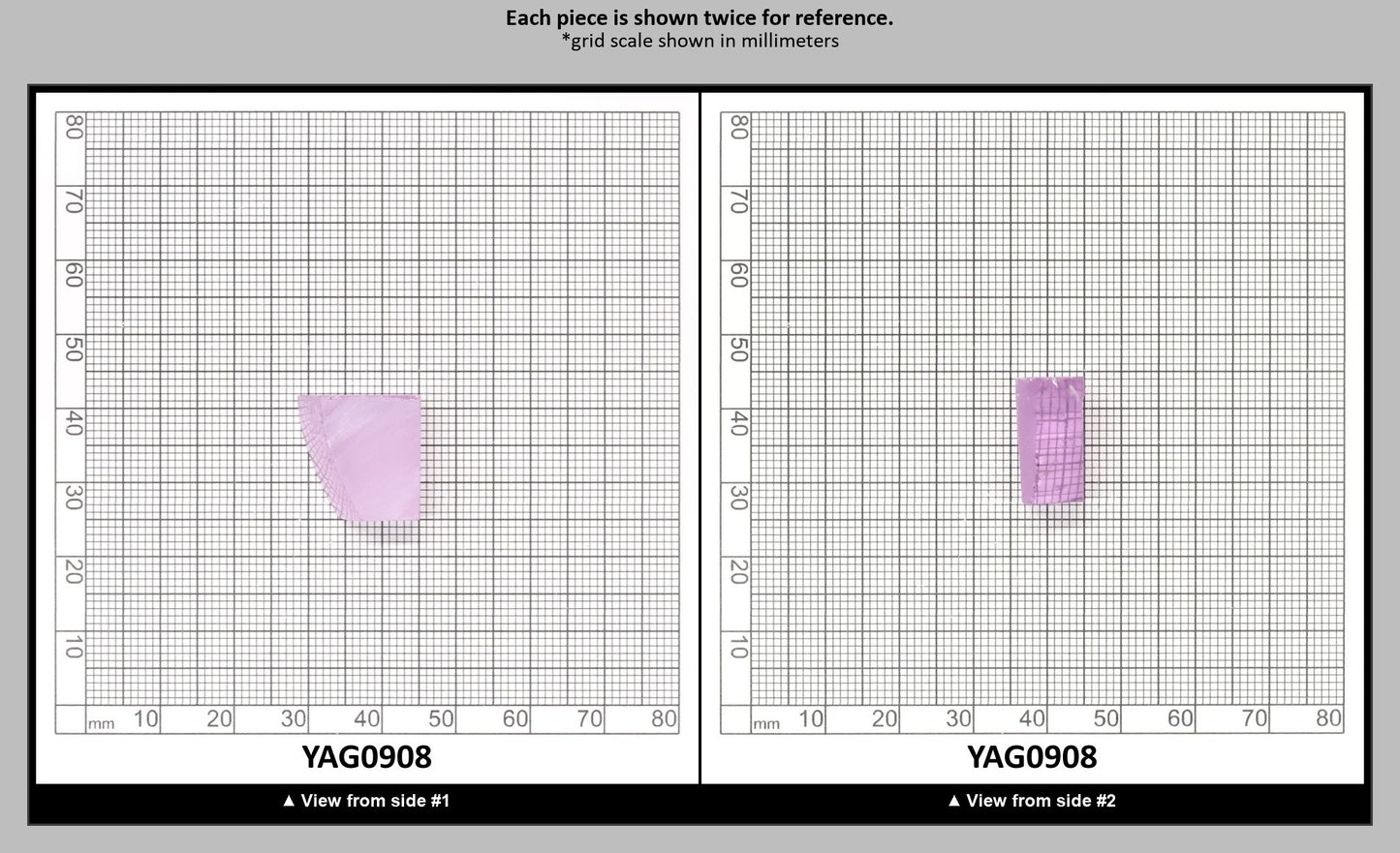 Lavender Nd:YAG Faceting Rough for Gem Cutting - Various Sizes : YAG0908