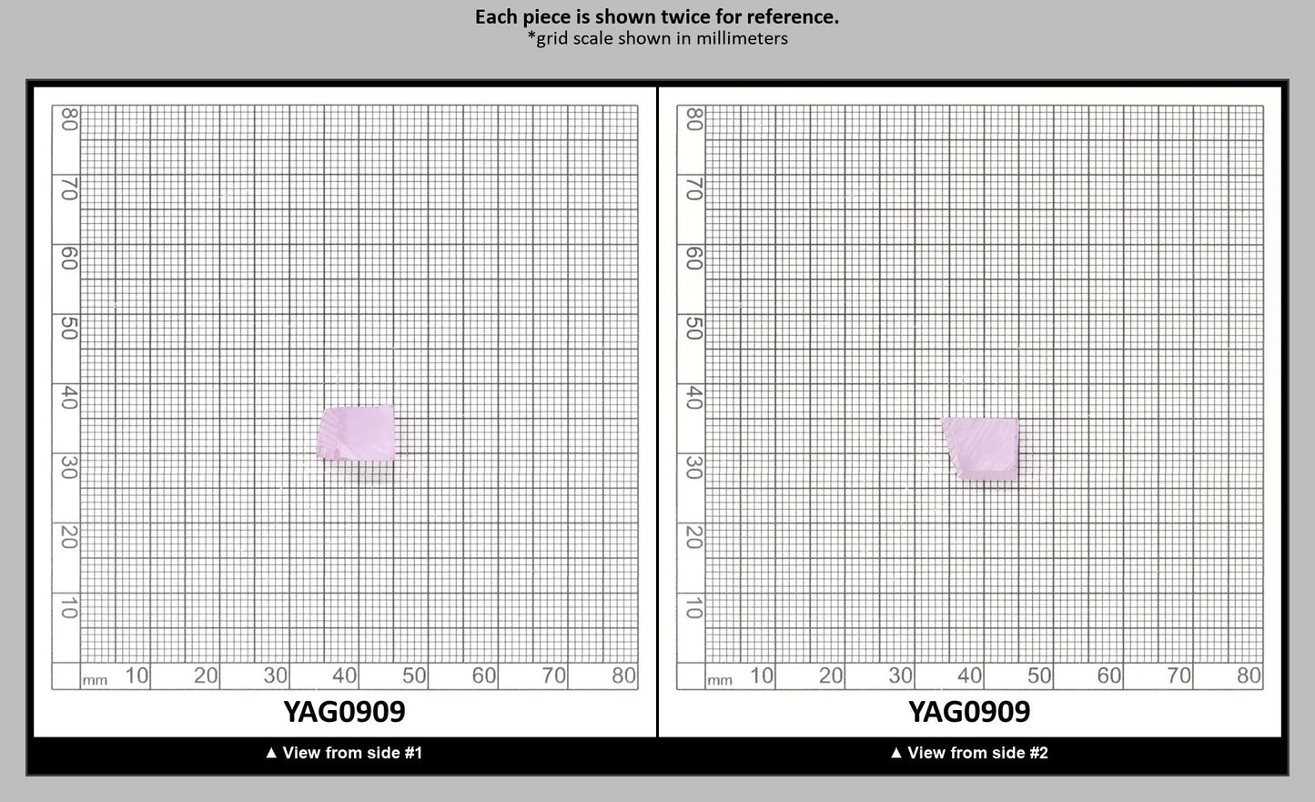 Lavender Nd:YAG Faceting Rough for Gem Cutting - Various Sizes : YAG0909