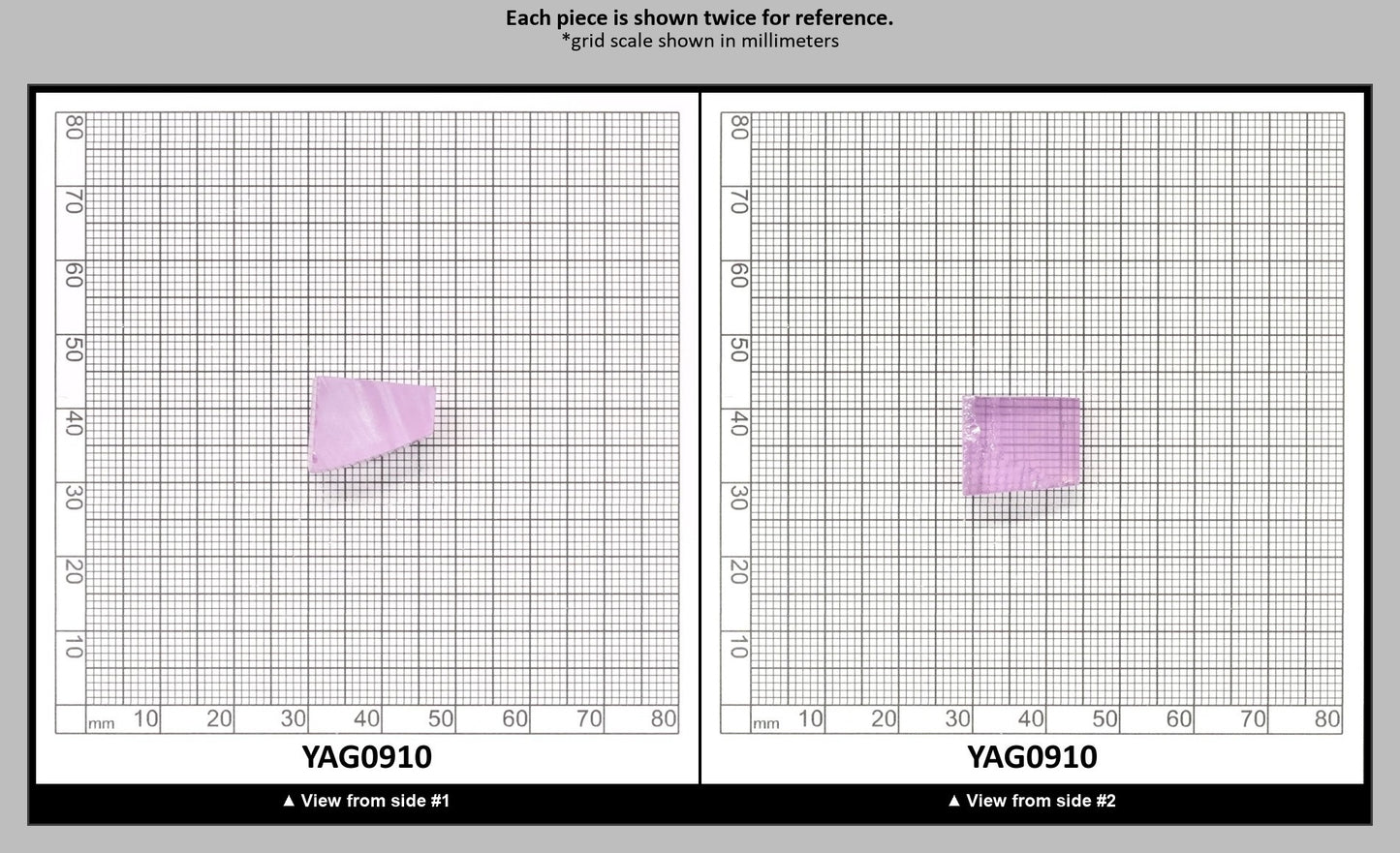 Lavender Nd:YAG Faceting Rough for Gem Cutting - Various Sizes : YAG0910