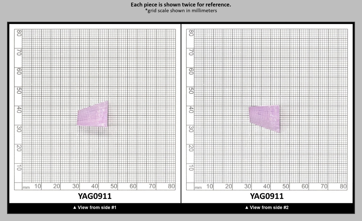 Lavender Nd:YAG Faceting Rough for Gem Cutting - Various Sizes : YAG0911