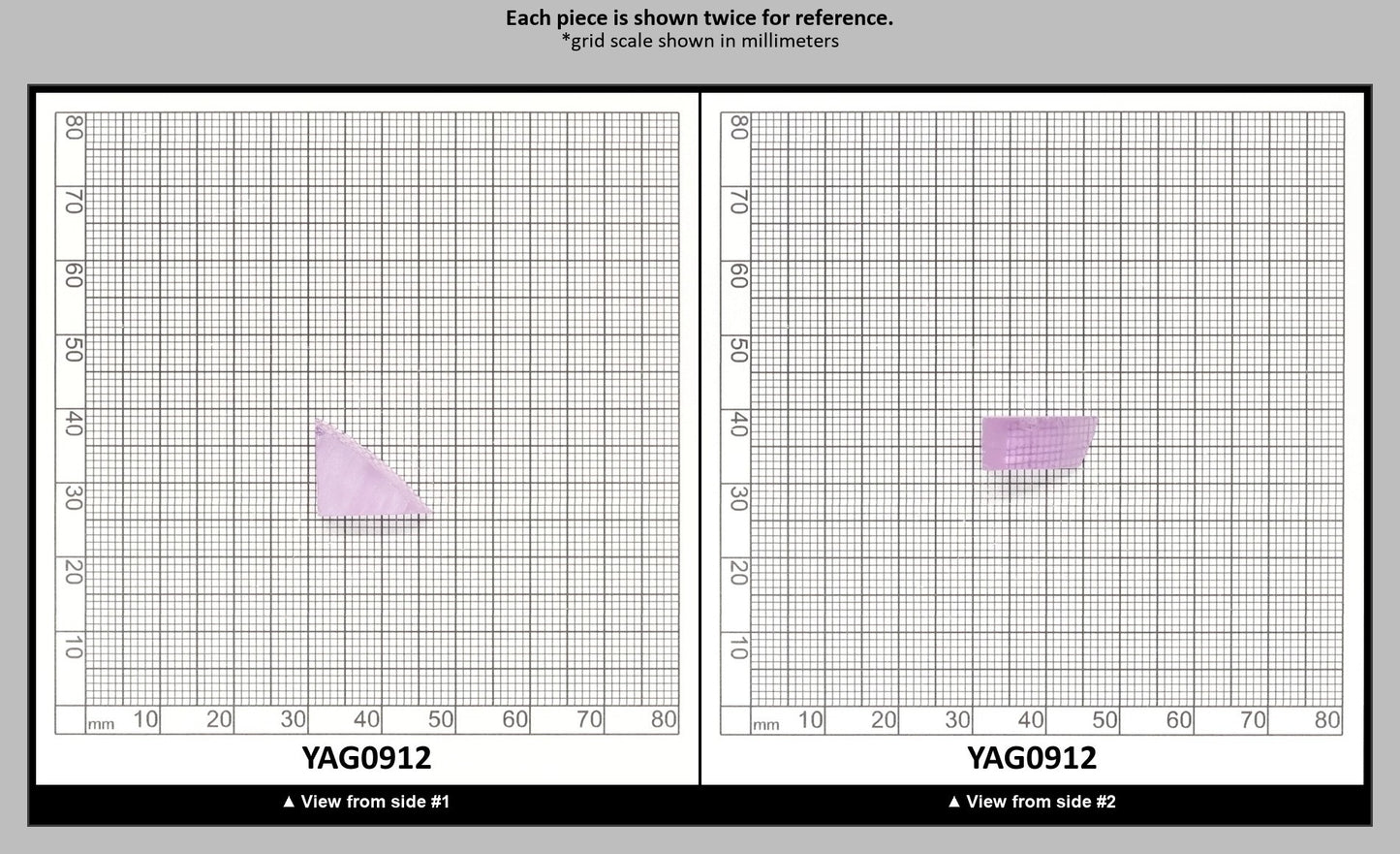 Lavender Nd:YAG Faceting Rough for Gem Cutting - Various Sizes : YAG0912