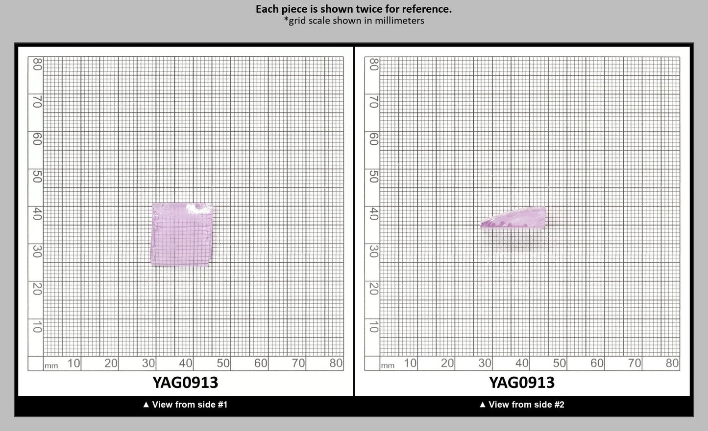 Lavender Nd:YAG Faceting Rough for Gem Cutting - Various Sizes : YAG0913