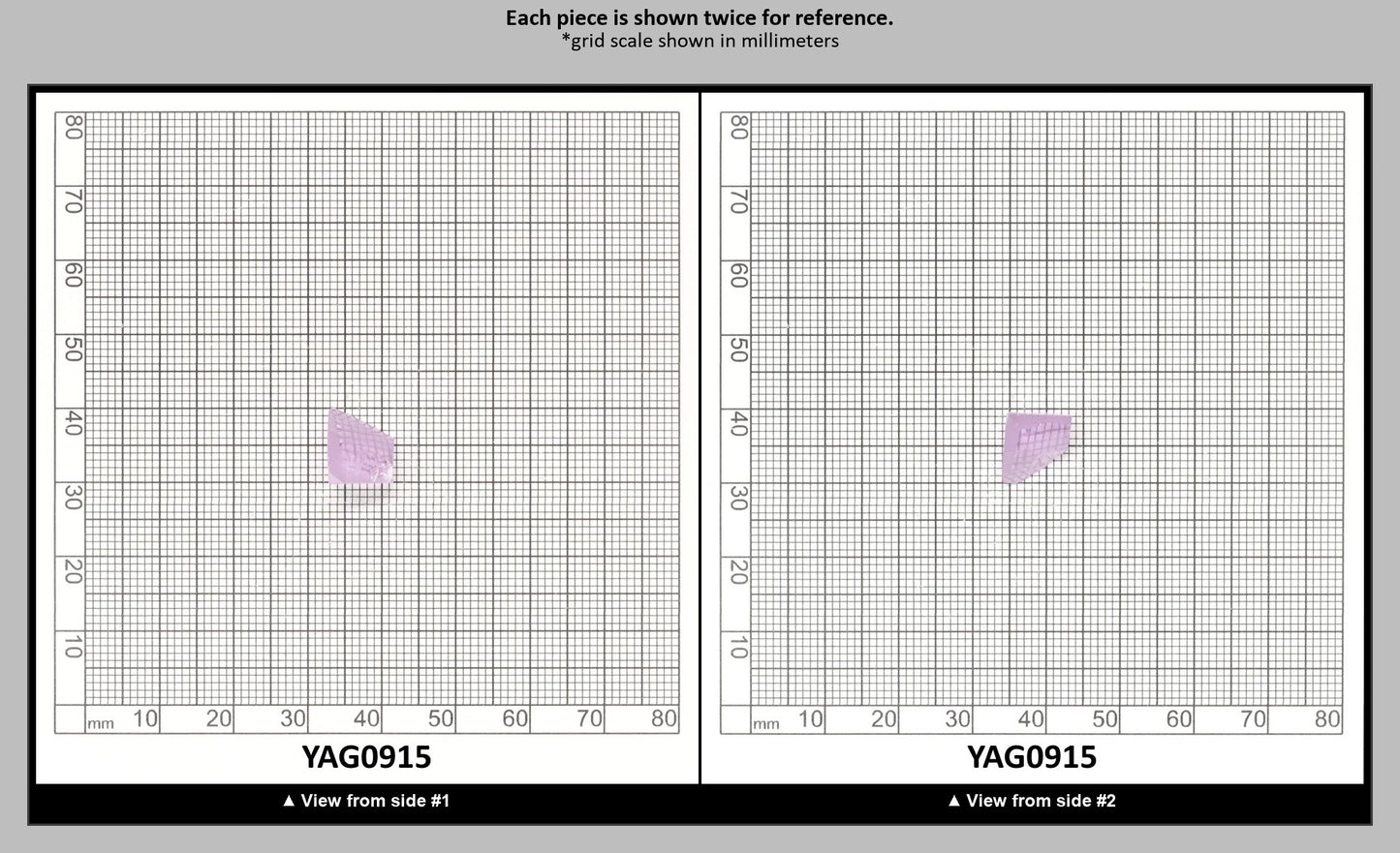 Lavender Nd:YAG Faceting Rough for Gem Cutting - Various Sizes : YAG0915