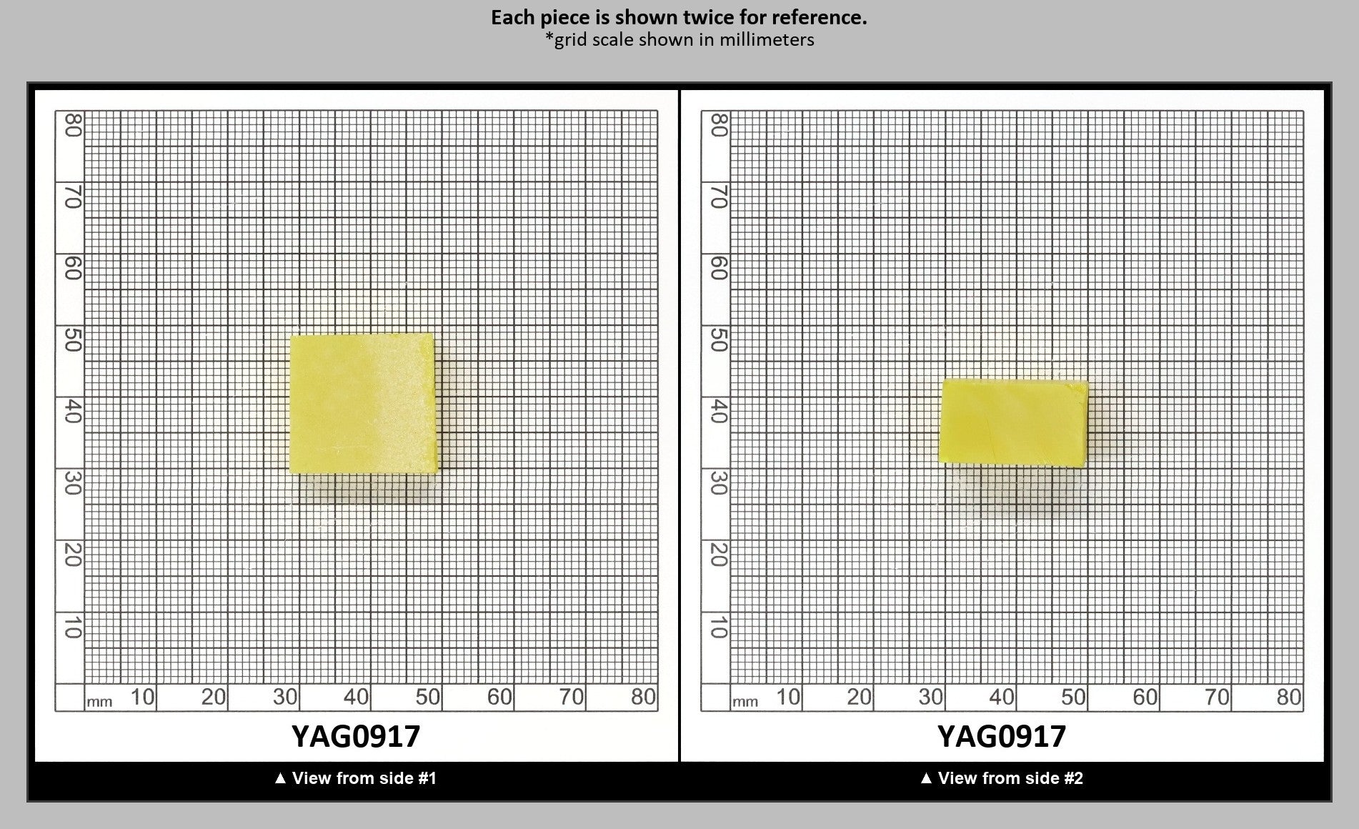 Neon Yellow YAG Polycrystalline (Ceramic) Faceting Rough : YAG0917