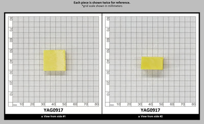 Neon Yellow YAG Polycrystalline (Ceramic) Faceting Rough : YAG0917