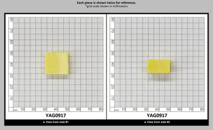 Neon Yellow YAG Polycrystalline (Ceramic) Faceting Rough : YAG0917