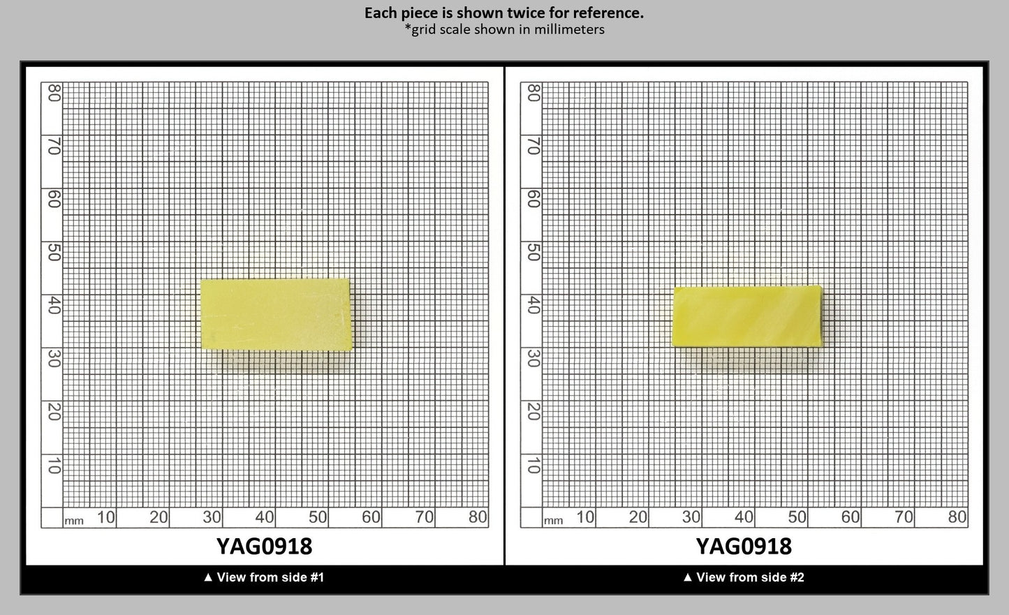 Neon Yellow YAG Polycrystalline (Ceramic) Faceting Rough : YAG0918