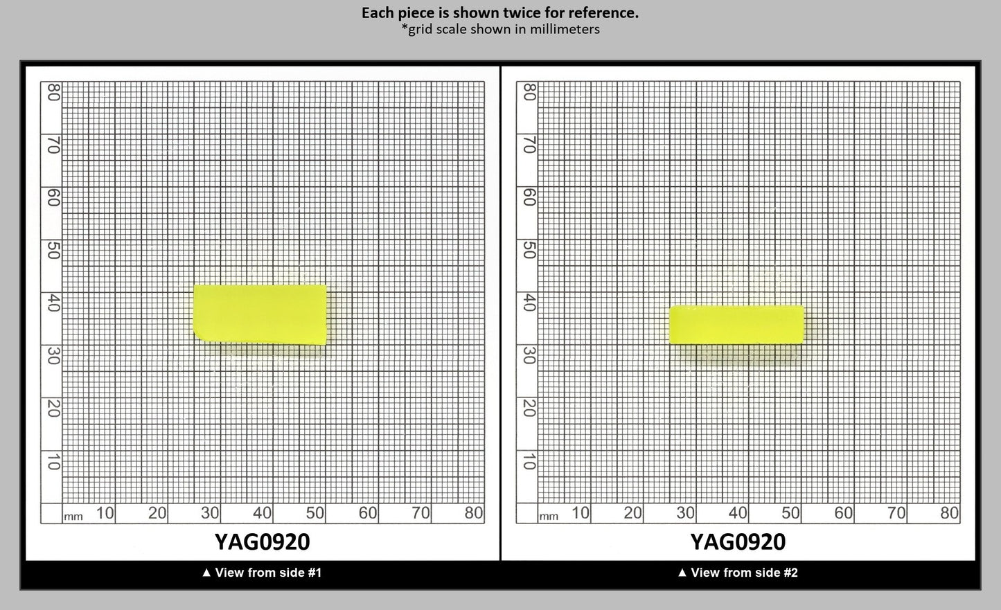Neon Yellow YAG Polycrystalline (Ceramic) Faceting Rough : YAG0920