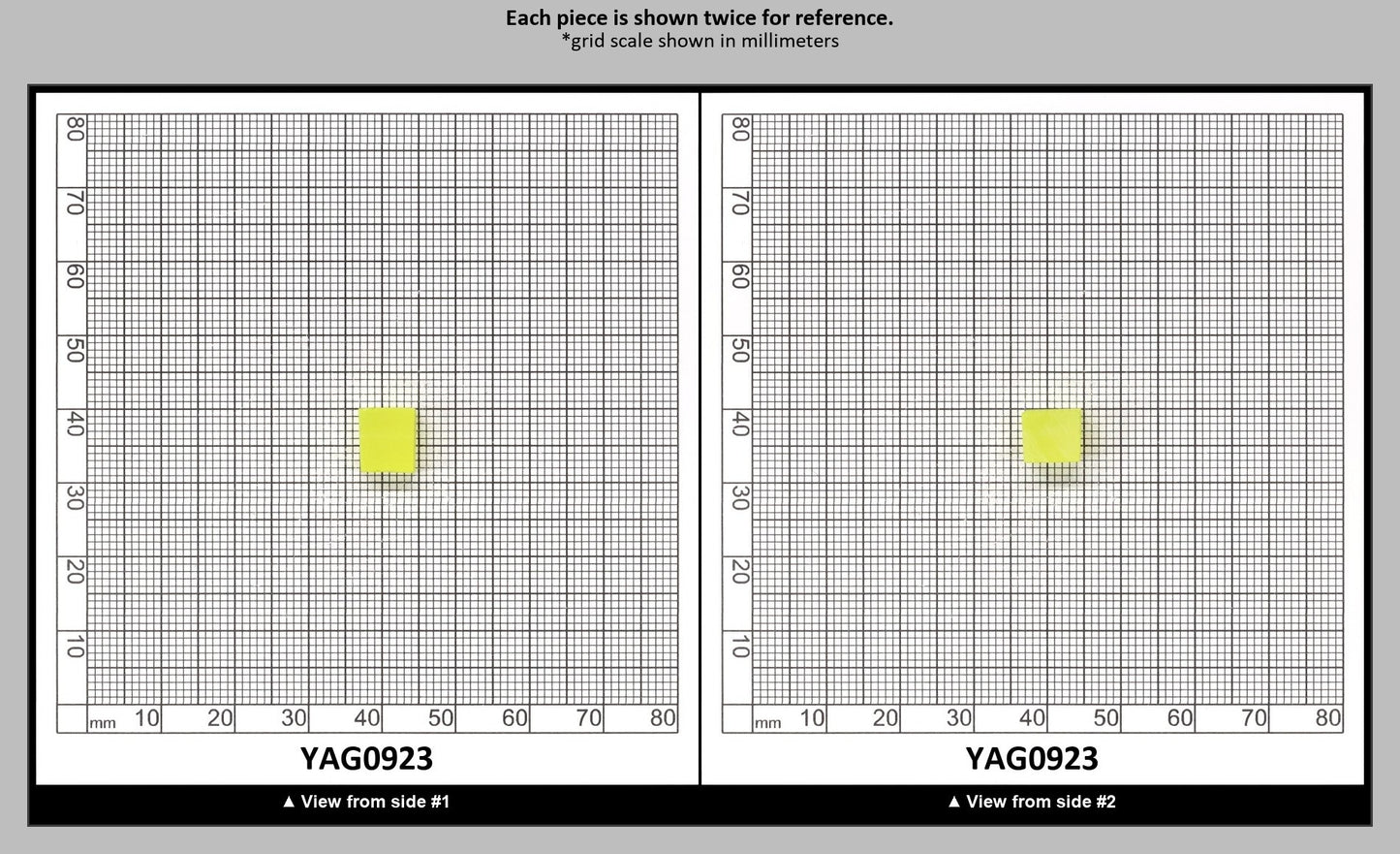 Neon Yellow YAG Polycrystalline (Ceramic) Faceting Rough : YAG0923