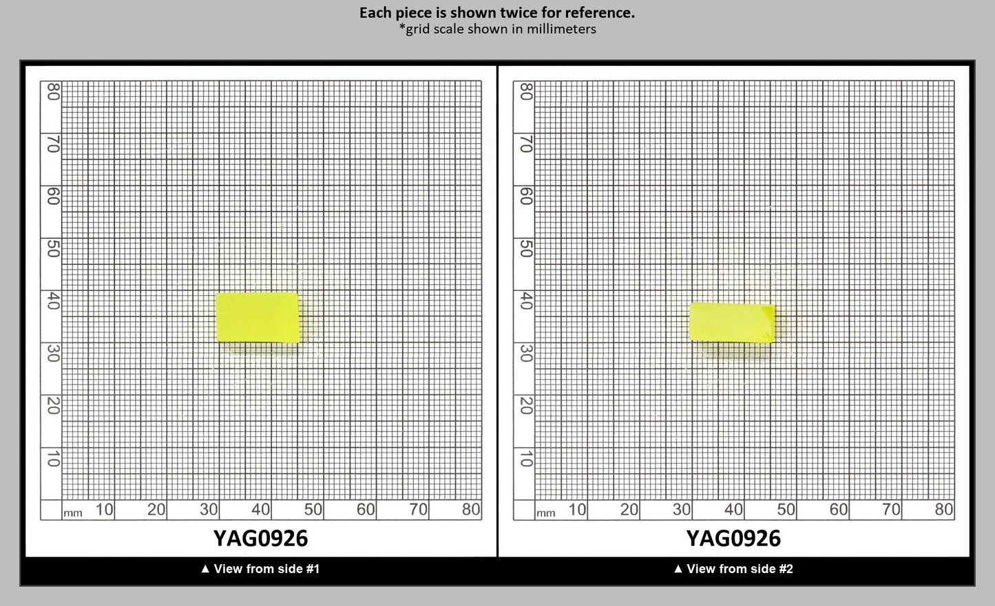 Neon Yellow YAG Polycrystalline (Ceramic) Faceting Rough : YAG0926
